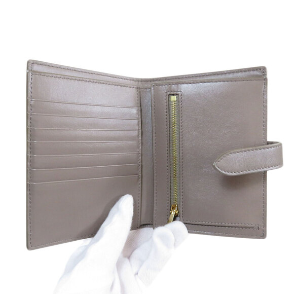 希少✨Celine Studs Bifold Wallet Leather Celine Bifold Leather Logo Wallet